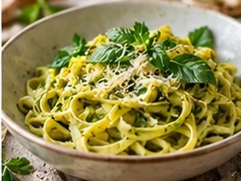 Makaron z pesto bazyliowym