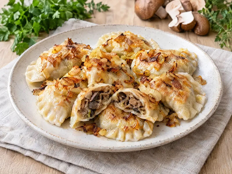 Pierogi z kapustą i grzybami