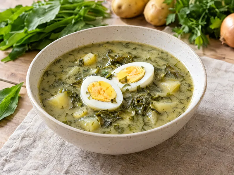 Zupa szczawiowa z jajkiem