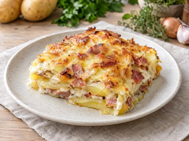 Zapiekanka ziemniaczana z boczkiem